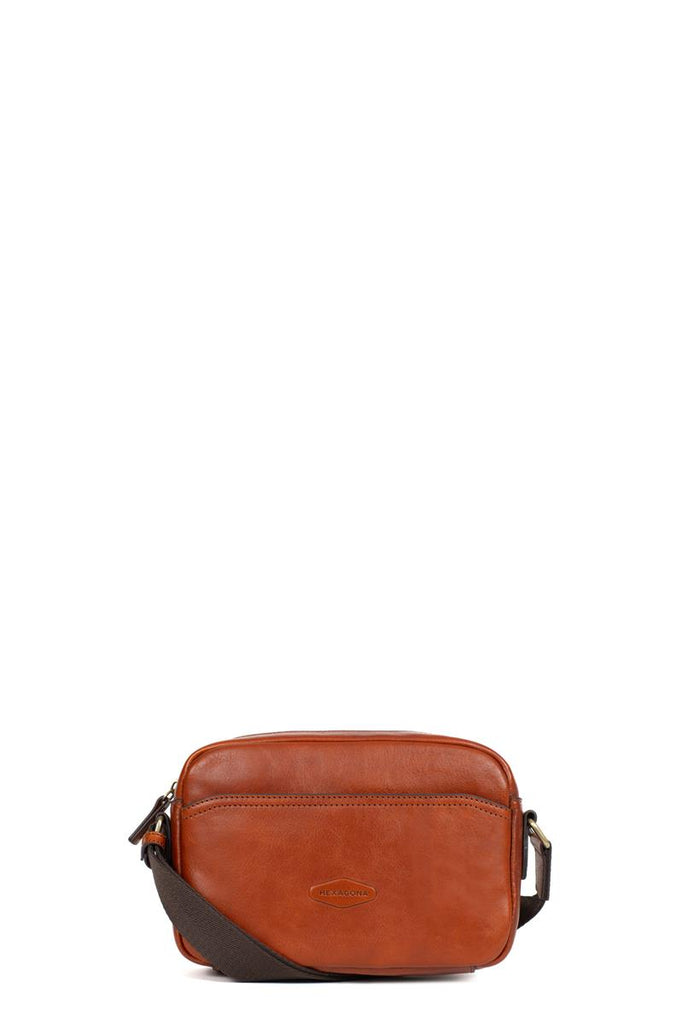 HEXAGONA  Borsa reporter - Pelle Cognac conciata al vegetale  CODICE - 1920176