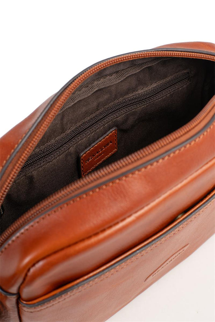 HEXAGONA  Borsa reporter - Pelle Cognac conciata al vegetale  CODICE - 1920176