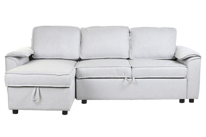 ITEM DIVANO LETTO POLIESTERE 220X153X88 GRIGIO CHIARO CODICE - MB-219487