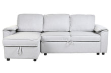 Carica l&#39;immagine nel visualizzatore di Gallery, ITEM DIVANO LETTO POLIESTERE 220X153X88 GRIGIO CHIARO CODICE - MB-219487