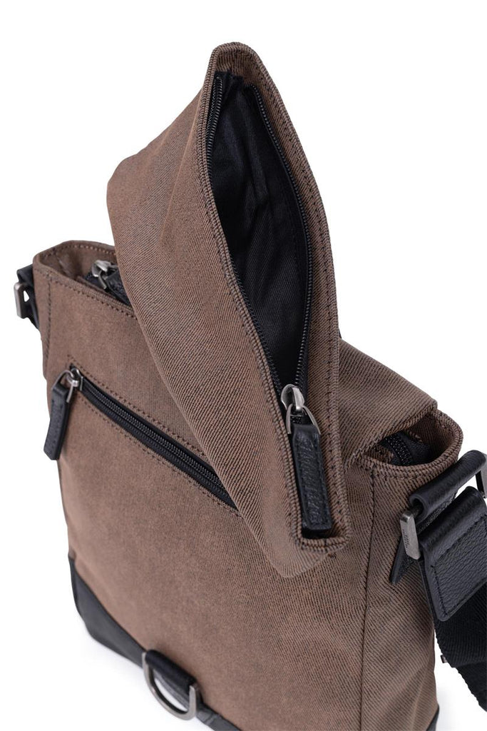 HEXAGONA Borsa portaoggetti Marrone In Tessuto rivestito in pelle di bufalo CODICE - 936029