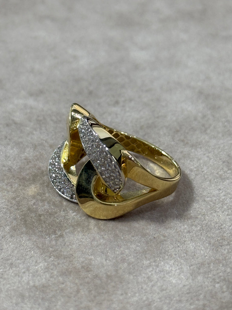 Anello fascia zirconato