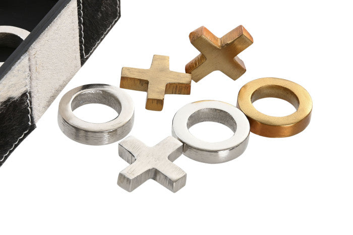 ITEM SET GIOCO DI SOCIETA' IN PELLE E ACCIAIO 15X10X15 CODICE - JM-219040