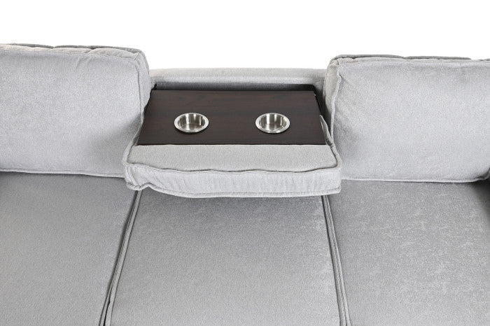 ITEM DIVANO LETTO POLIESTERE 220X153X88 GRIGIO CHIARO CODICE - MB-219487
