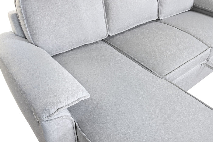 ITEM DIVANO LETTO POLIESTERE 220X153X88 GRIGIO CHIARO CODICE - MB-219487