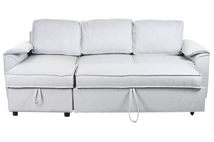 ITEM DIVANO LETTO POLIESTERE 220X153X88 GRIGIO CHIARO CODICE - MB-219487