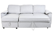 Carica l&#39;immagine nel visualizzatore di Gallery, ITEM DIVANO LETTO POLIESTERE 220X153X88 GRIGIO CHIARO CODICE - MB-219487