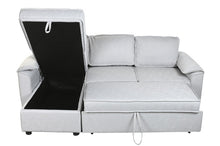 Carica l&#39;immagine nel visualizzatore di Gallery, ITEM DIVANO LETTO POLIESTERE 220X153X88 GRIGIO CHIARO CODICE - MB-219487