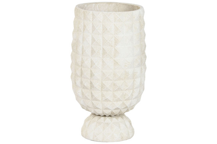 ITEM VASO IN ARGILLA  BIANCO 35X35X60  CODICE - MC-220198