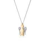 ROBERTO GIANNOTTI Collana In Oro Bianco Con Pendente Angelo In Oro Bianco E Giallo E Diamanti CODICE - NKT321