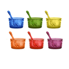 Carica l&#39;immagine nel visualizzatore di Gallery, BACI MILANO SET 6 COPPETTE GELATO COLORI ASSORTITI CODICE STICE.BAR01