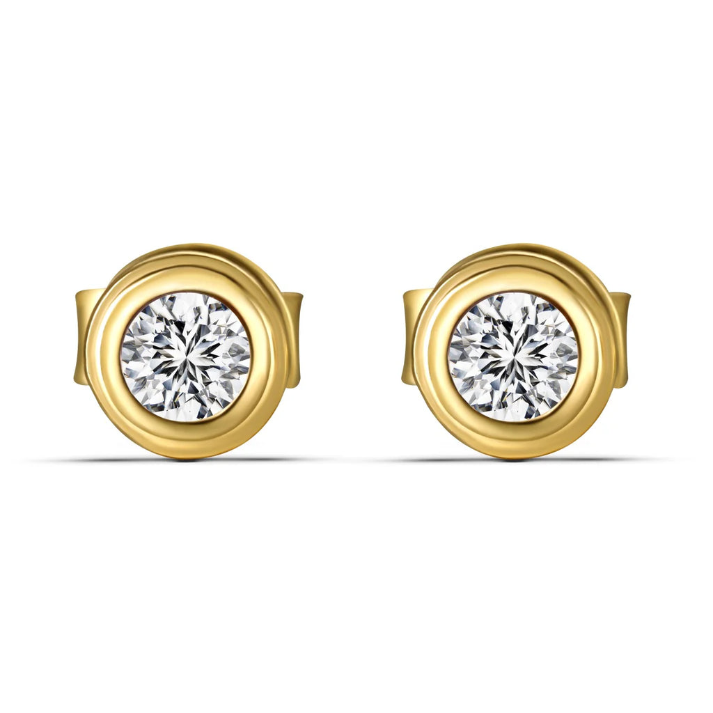 Almira Gioielli Orecchini Punto Luce taglio Brillante Cipollina Moissanite CODICE - EPLWG01