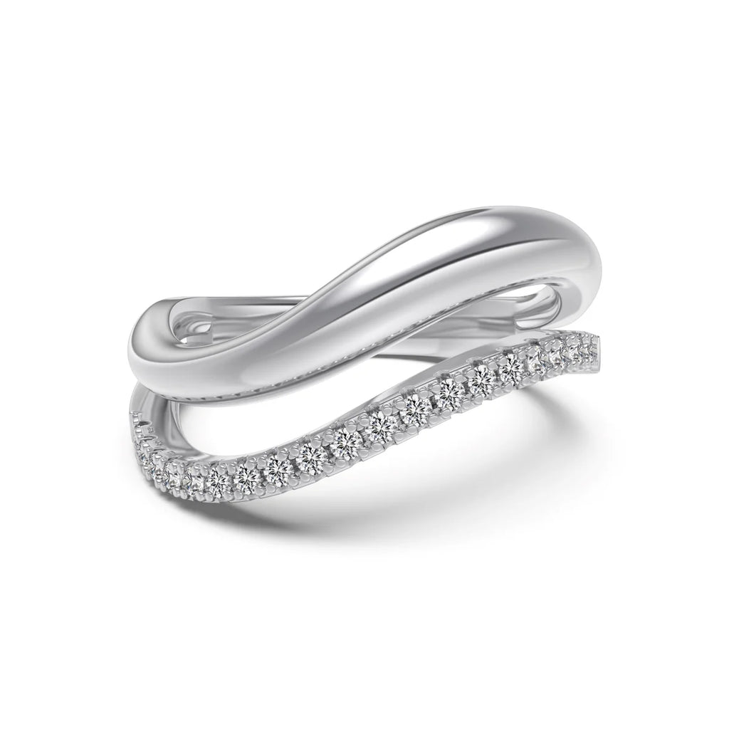 Almira gioielli Anello in Argento 925 rodiato. Pietre cubic zirconia taglio tondo codice - RQTWR