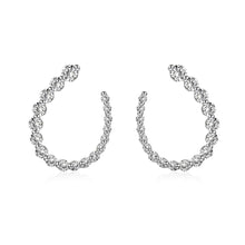Carica l&#39;immagine nel visualizzatore di Gallery, Almira gioielli orecchini in Argento 935 rodiato. Pietre cubic zirconia taglio tondo Codice - EONWR