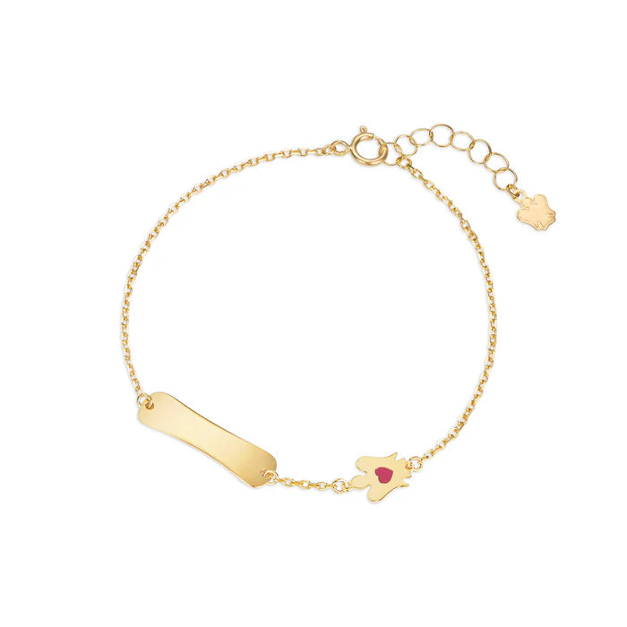 ROBERTO GIANNOTTI Bracciale oro bambina con targhetta e angelo CODICE - NKT382