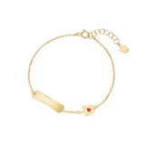 ROBERTO GIANNOTTI Bracciale oro bambina con targhetta e angelo CODICE - NKT382