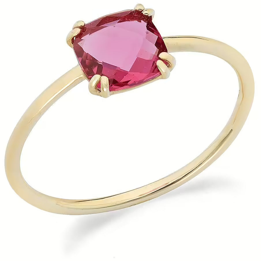 Anello in Oro Giallo 375‰ con cristallo rosa Ambrosia Codice - KAAZ 027