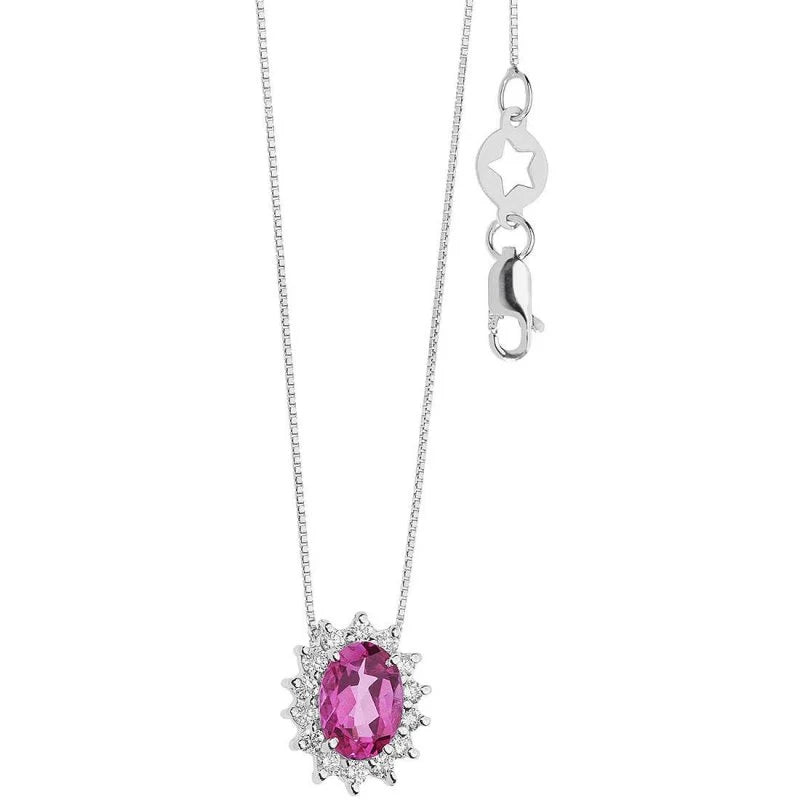 Comete Collana Diamante, Semipreziosa gioiello Comete Fantasia Di Topazio caratura 0,21ct Codice - GLB 1579