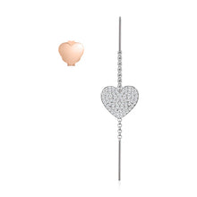 Carica l&#39;immagine nel visualizzatore di Gallery, ROBERTO GIANNOTTI Orecchini asimmetrici con cuore charm e cuore rosato CODICE - GIA437