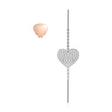 ROBERTO GIANNOTTI Orecchini asimmetrici con cuore charm e cuore rosato CODICE - GIA437