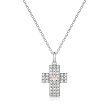 Carica l&#39;immagine nel visualizzatore di Gallery, ROBERTO GIANNOTTI Collana croce in argento con cuore CODICE - GIA446