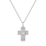 ROBERTO GIANNOTTI Collana croce in argento con cuore CODICE - GIA446