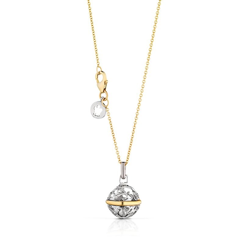 COLLANA CHIAMA ANGELI IN ORO BIANCO/GIALLO Roberto Giannotti CODICE - NKT196