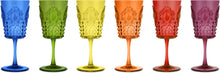 Carica l&#39;immagine nel visualizzatore di Gallery, BACI MILANO SET 6 BICCHIERI VINO COLORI ASSORTITI CODICE STGWI.BAR01