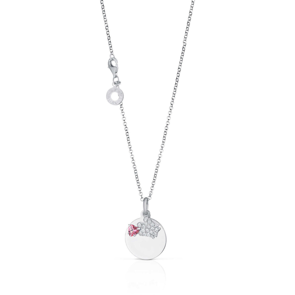 COLLANA CON ANGELO IN ARGENTO PERSONALIZZABILE GIA344