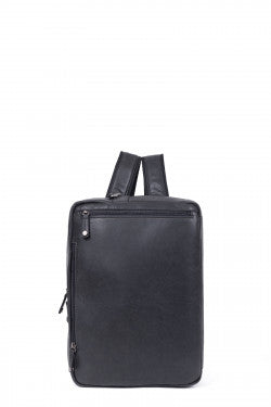 LINE INSTINCT BORSA CONVERTIBILE IN PELLE NERO  DA 13 "E A4 RIF 666216 - l: 38 xh: 27 x P: 10 cm