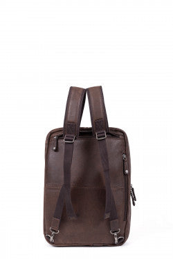 LINE INSTINCT BORSA CONVERTIBILE IN PELLE MARRONE DA 13 "E A4 RIF 666216 - l: 38 xh: 27 x P: 10 cm