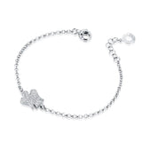 BRACCIALE CON ANGELO DOUBLE FACE IN ARGENTO E ZIRCONI GIA340