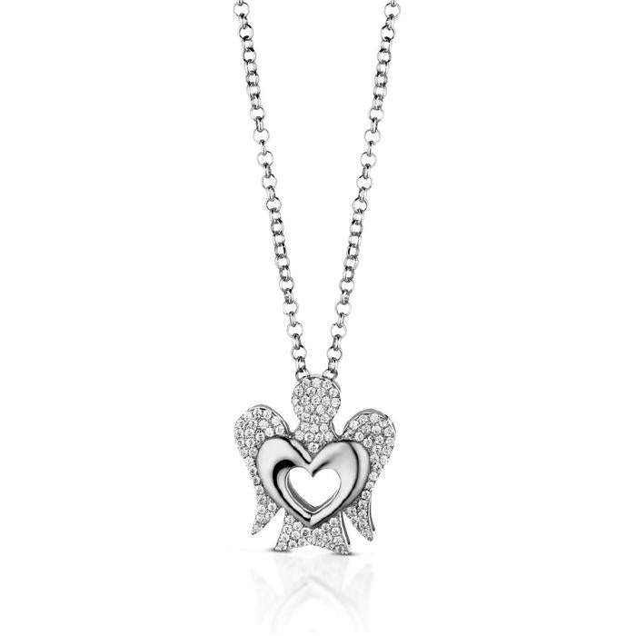 COLLANA CON ANGELO IN ARGENTO GIA319B