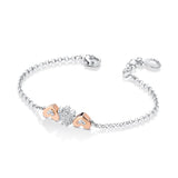 BRACCIALE CON ANGELO E CUORI IN ARGENTO GIA337