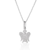 COLLANA CON ANGELO IN ARGENTO E ZIRCONI GIA285