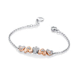 BRACCIALE CON ANGELO E CUORI IN ARGENTO GIA336