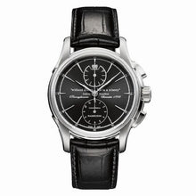 Carica l&#39;immagine nel visualizzatore di Gallery, OROLOGIO DA POLSO UOMO HAMILTON H32516731 CINTURINO IN PELLE NERO Classico Jazzmaster Cronografo