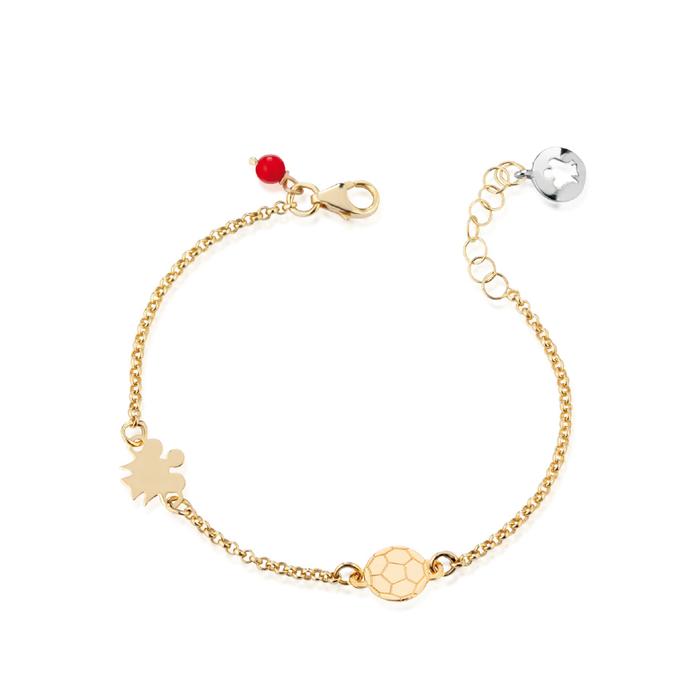 BRACCIALE BIMBO IN ORO CON ANGELO E PALLONE NKT275