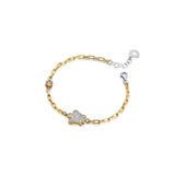 BRACCIALE CON ANGELO IN ARGENTO E ZIRCONI GIA384