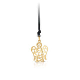 COLLANA CON ANGELO IN ORO TRAFORATO NKT297