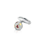 ANELLO CHIAMA ANGELI CON CUORI IN ARGENTO E ZIRCONI SFA136