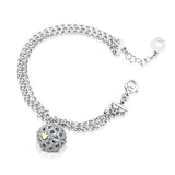 BRACCIALE CON CHIAMA ANGELI IN ARGENTO E ZIRCONI SFA106