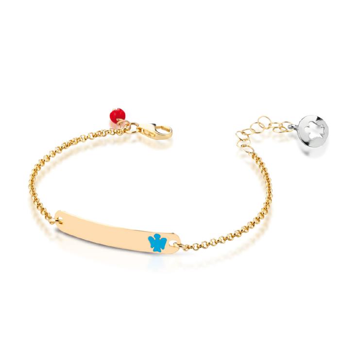 BRACCIALE BIMBO CON TARGHETTA IN ORO NKT273