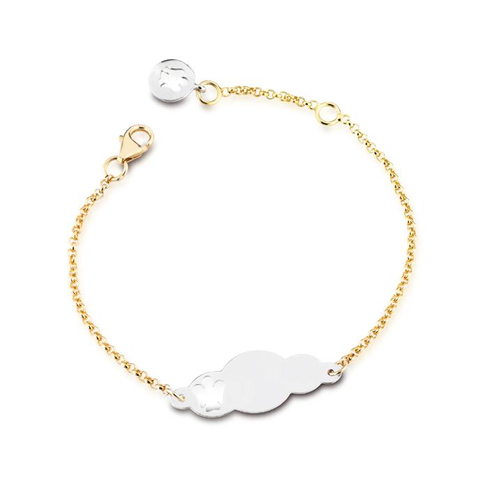 BRACCIALE BIMBA O BIMBO IN ORO PERSONALIZZABILE NKT204