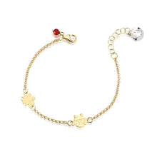 Carica l&#39;immagine nel visualizzatore di Gallery, BRACCIALE BIMBO O BIMBA IN ORO CON ANGELO E COCCINELLA NKT245