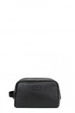 LINEA CONFORT BORSA DA TOILETTE IN PELLE NERA  REF 469344 - L : 25,5 x a : 17 x P : 14 cm