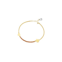 Carica l&#39;immagine nel visualizzatore di Gallery, BRACCIALE CON CATENA RED PASSION, ANGELO E CUORE IN ORO NKT308