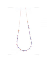 Carica l&#39;immagine nel visualizzatore di Gallery, COLLANA LUNGA AZZURRA CON TANZANITE E RUBELLITE ART.CLAFC