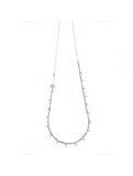 COLLANA LUNGA AZZURRA CON TANZANITE E RUBELLITE ART.CLAFC