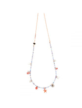 Carica l&#39;immagine nel visualizzatore di Gallery, COLLANA LUNGA CELESTE CON CHARMS DEL MARE ART. CLMAR